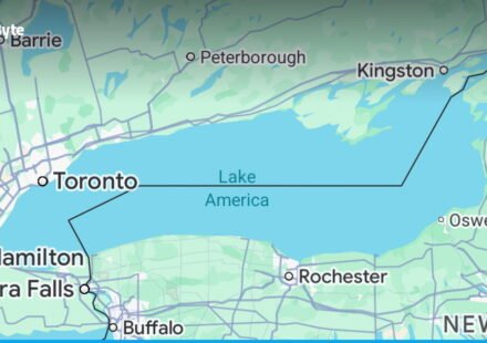 Google Maps renames Lake Ontario to Lake America